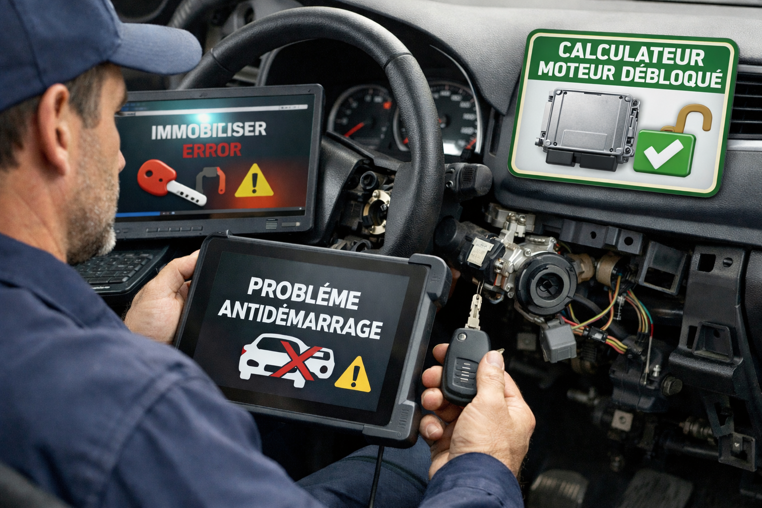 Déblocage calculateur moteur immo off Guadeloupe