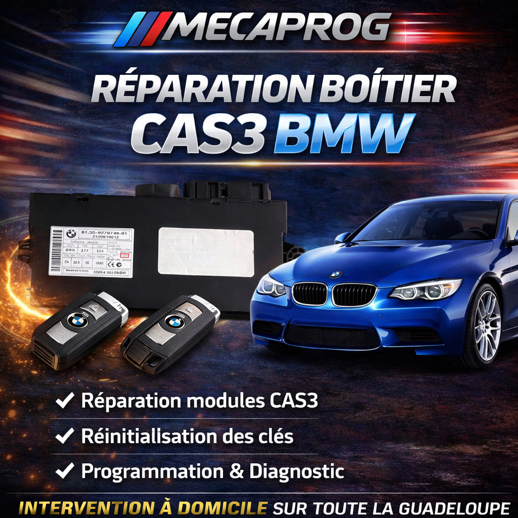 Reparation programmation CAS BMW Mini Guadeloupe