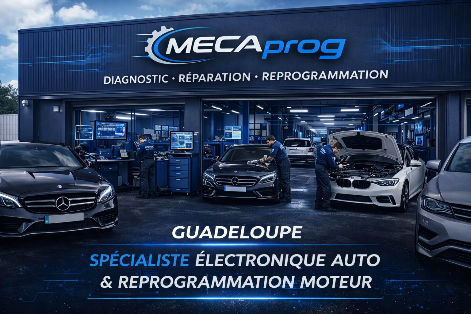 Spécialiste électronique auto en Guadeloupe, reprogrammation moteur, réparation AdBlue Urea, Double de clé, suppression antidémarrage, suppression ADBLUE, suppression FAP, suppression EGR, Réparation boitier cas BMW, réparation FRM BMW, Réparation EZS ELV Mercedes, Diagnostic Guadeloupe, programmation BSI, programmation UCH,  