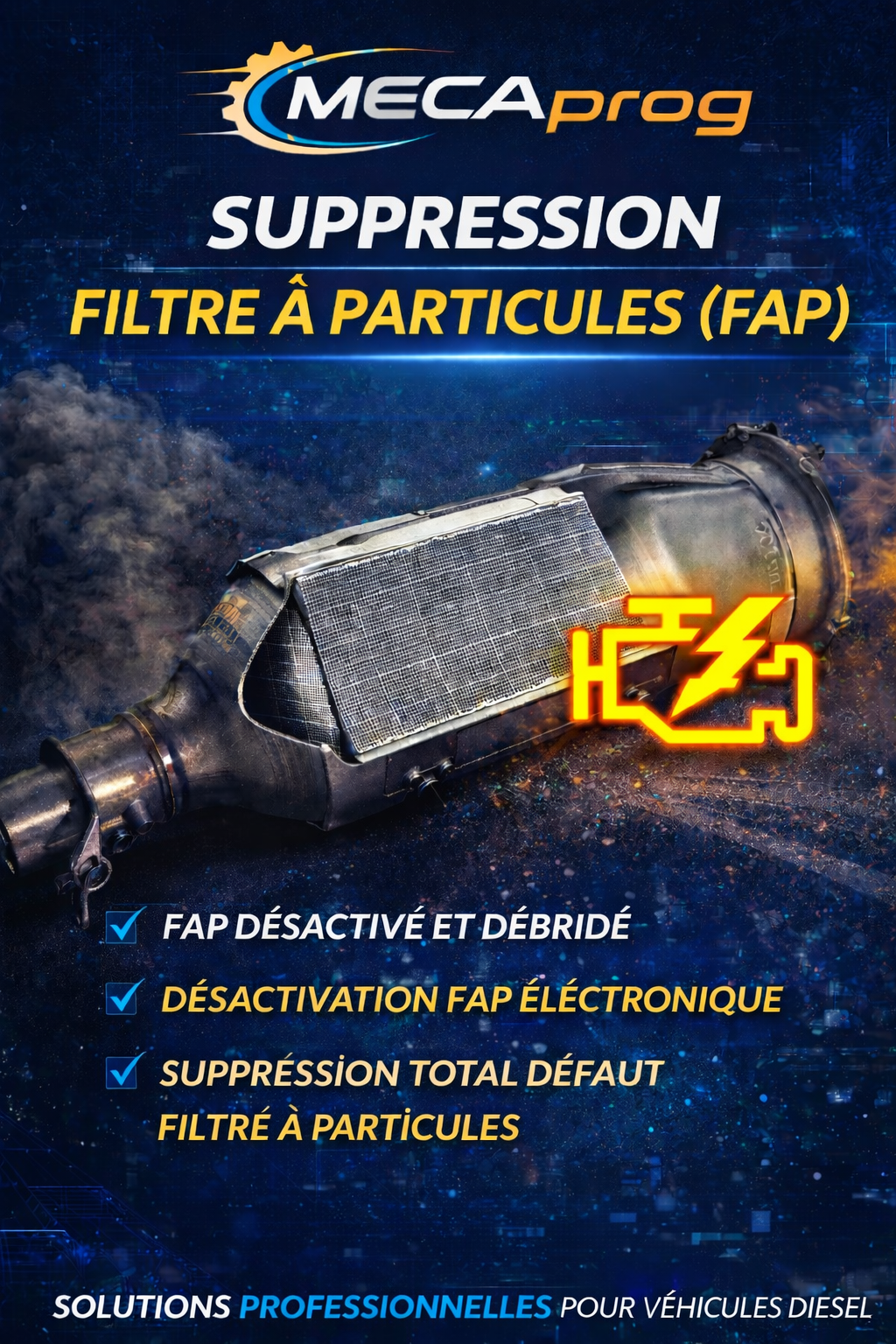 Suppression filtre a particule FAP DPF Guadeloupe