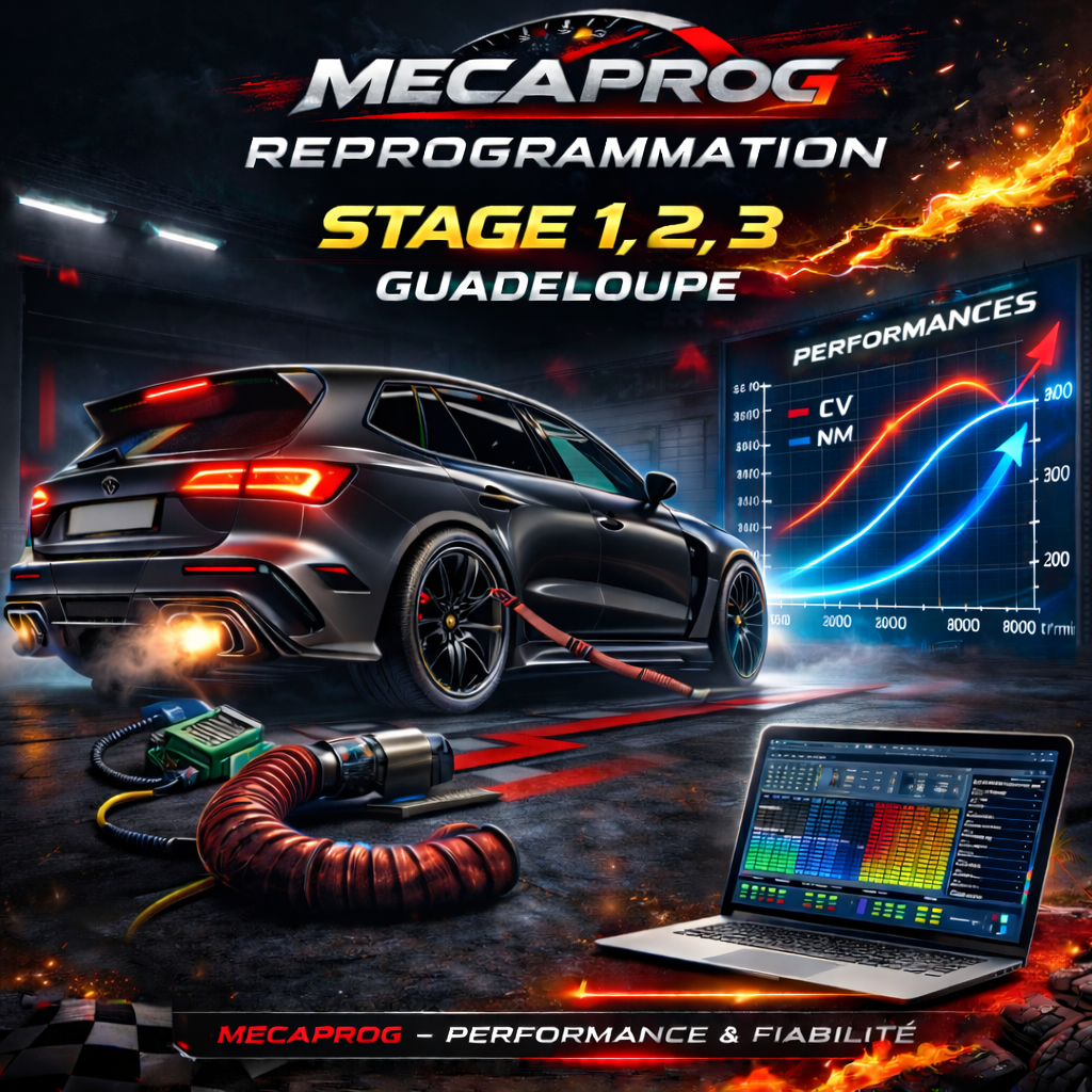 Reprogrammation moteur stage 1 2 3 Guadeloupe